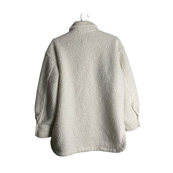 H&M Women's Casual Teddy Sherpa Shacket - Picture 8 of 8
